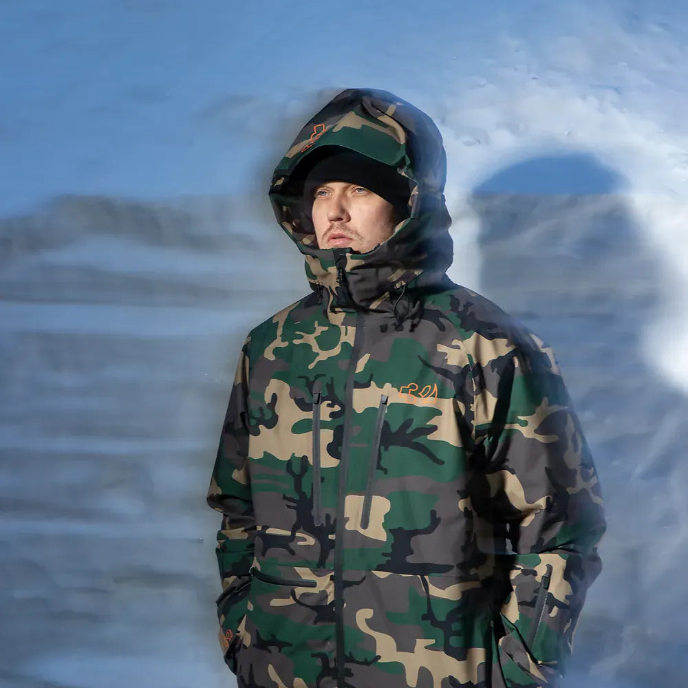 TM Recycled x Fava Non-Insulated Jacket Camo | thirtytwo EU Non-Insulated Jacket ThirtyTwo Snowboard gear boots and bindings