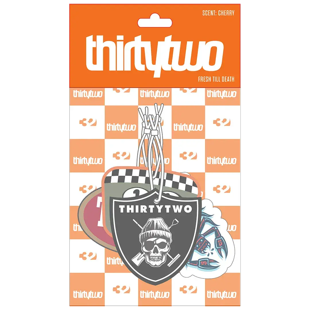 32 Decal Air Freshener Assorted Sticker Multi | thirtytwo US Decal/Sticker ThirtyTwo MULTI / ONE SIZE Snowboard gear boots and bindings PON.AFR.NC.OS 7630949196866