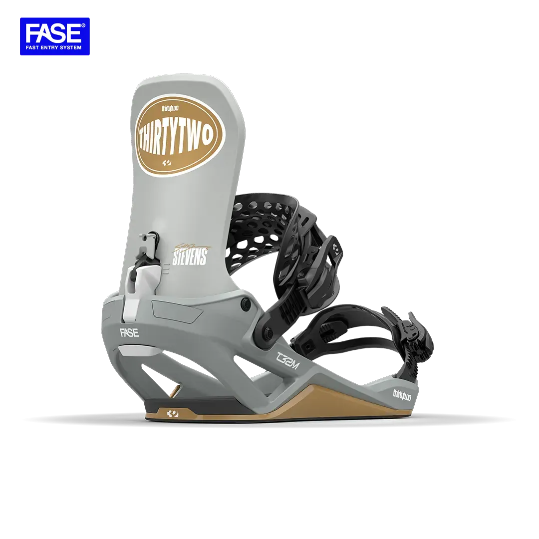 limited edition snowboard see-thru union contact bindings T32M Fase® x Scott Stevens Bindings Gray
