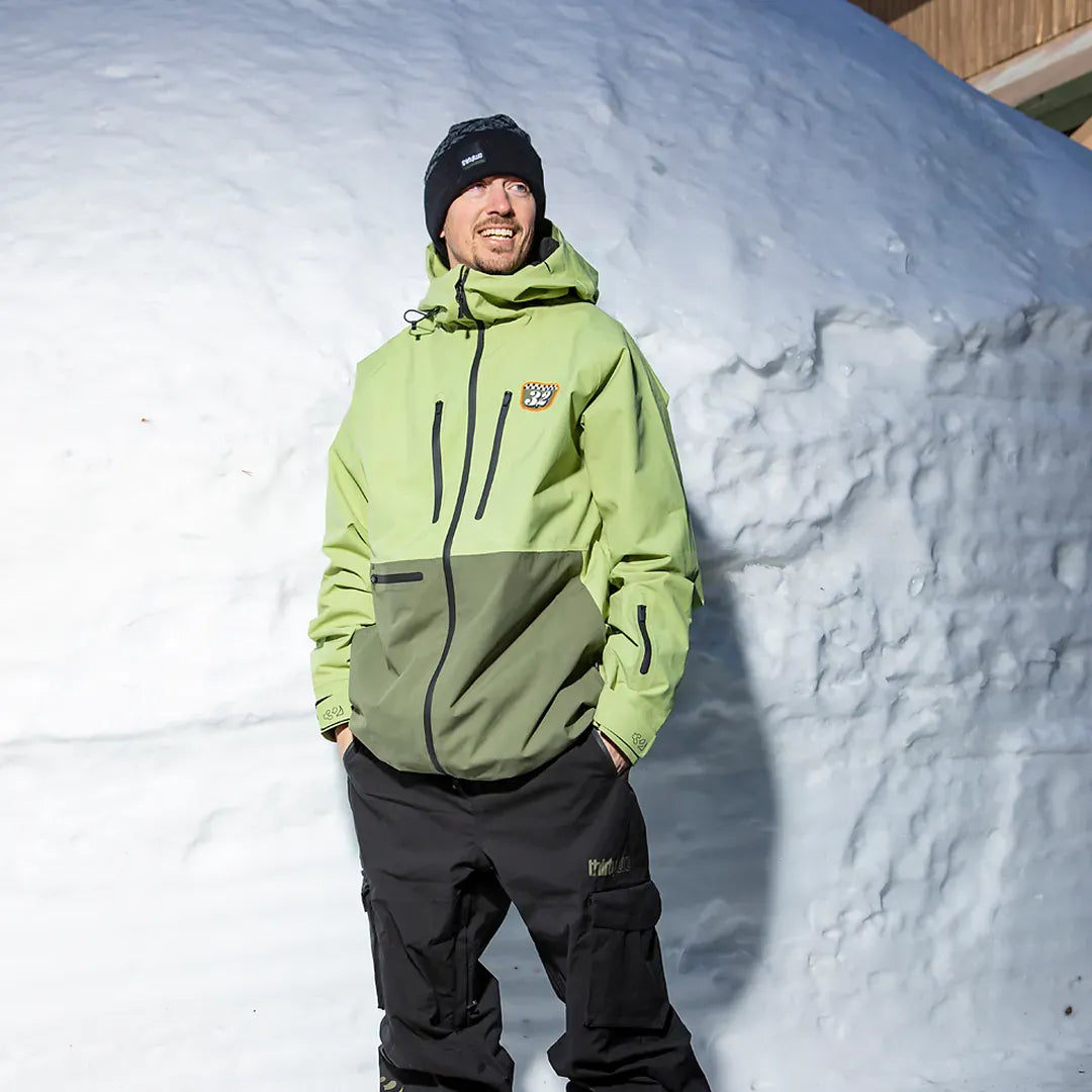 TM Recycled Patch x Grenier Jacket Moss | thirtytwo EU Non-Insulated Jacket ThirtyTwo Snowboard gear boots and bindings