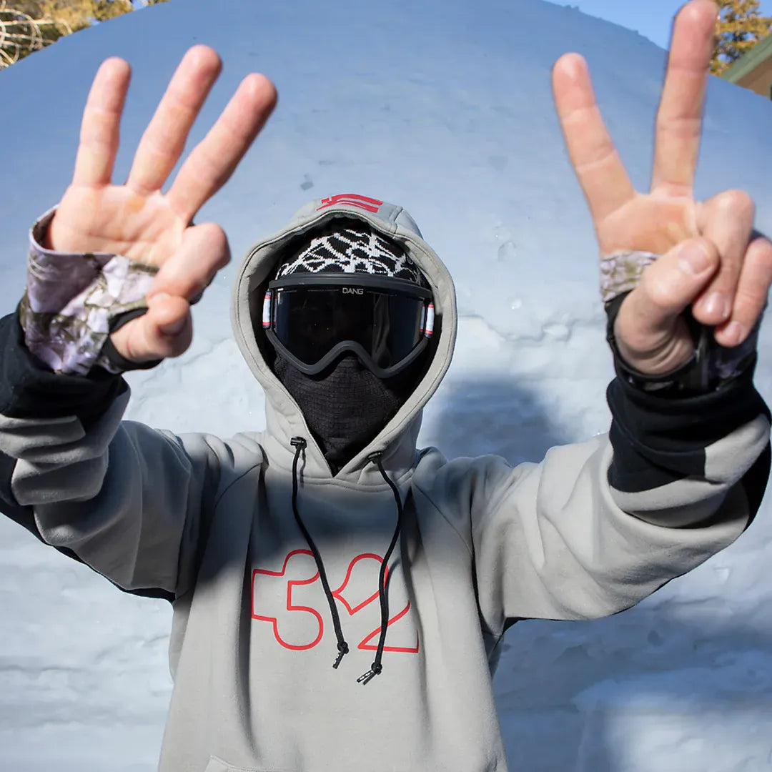 Team Tech x Fava Pullover Fleece Cement | thirtytwo EU Screen Hooded Fleece ThirtyTwo Snowboard gear boots and bindings