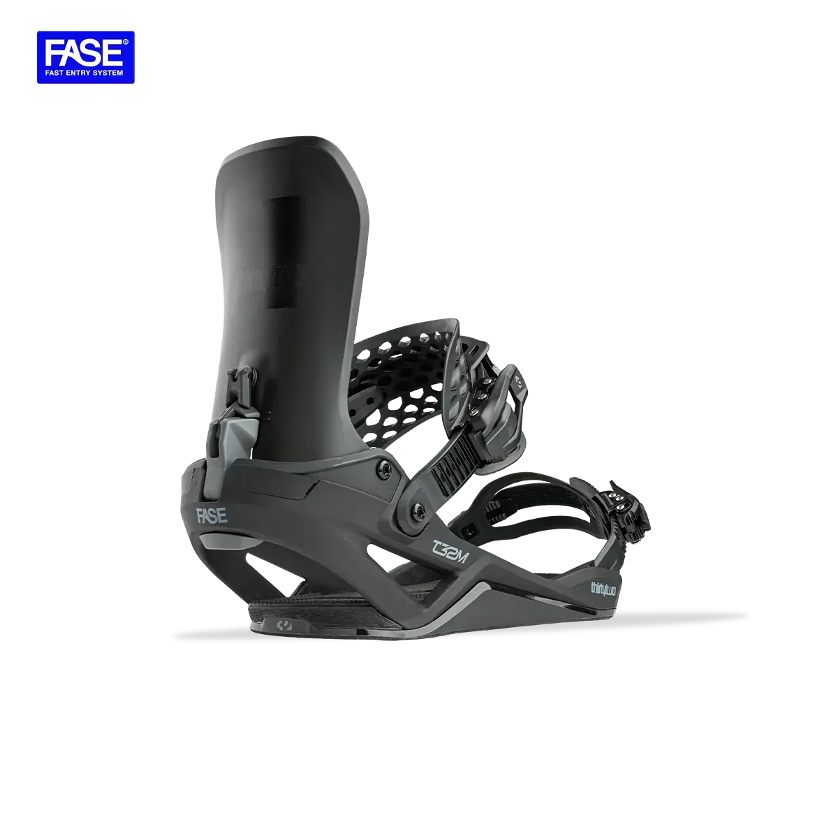 T32M Fase® Black Snowboard Binding | thirtytwo US Bindings ThirtyTwo Snowboard gear boots and bindings
