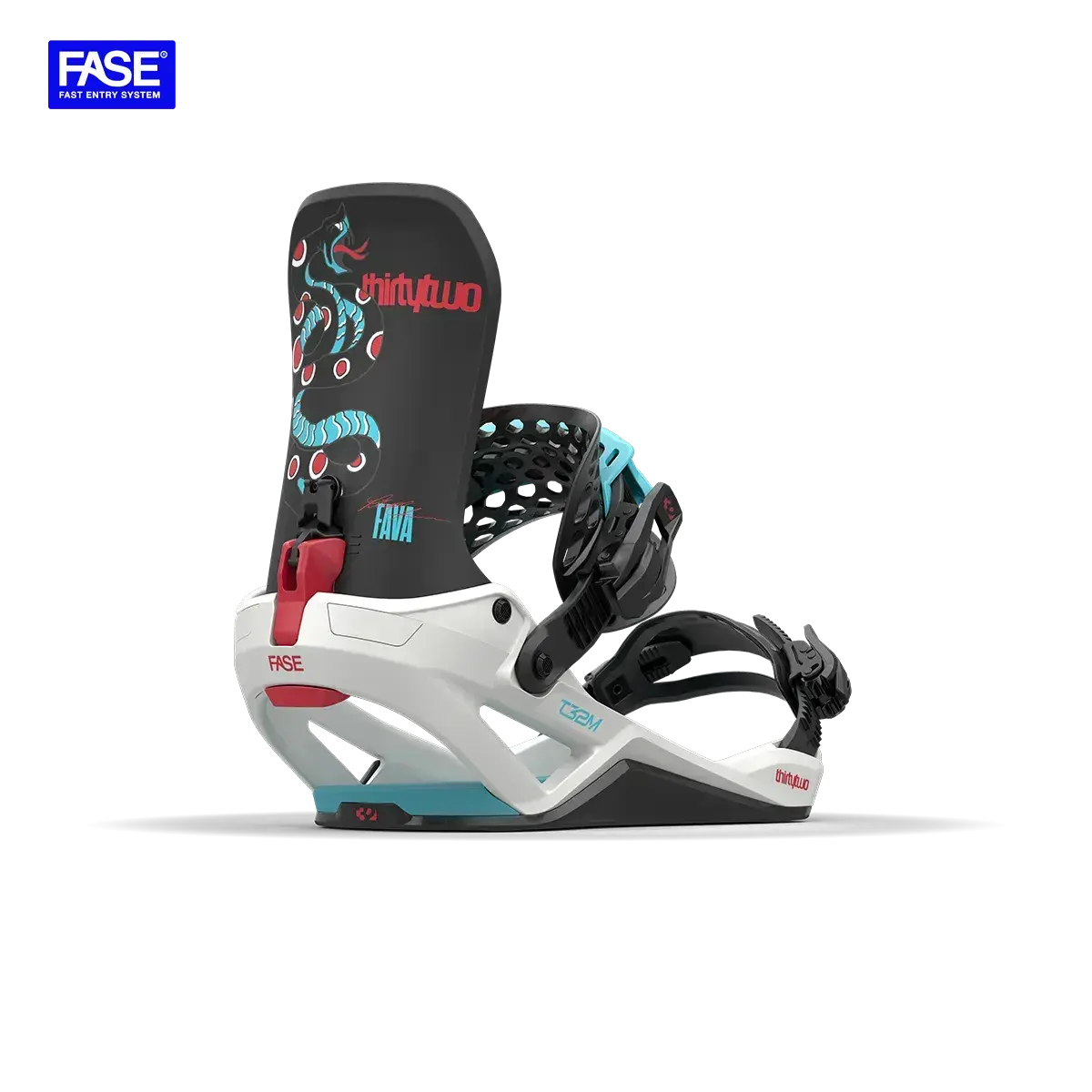 T32M Fase® x Pat Fava Snowboard Bindings Grey | thirtytwo EU Bindings ThirtyTwo Snowboard gear boots and bindings