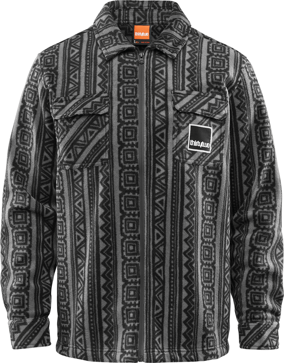 MEN'S REST STOP ZIP UP X GRENIER SHIRT Novelty Fleece ThirtyTwo Snowboard gear boots and bindings