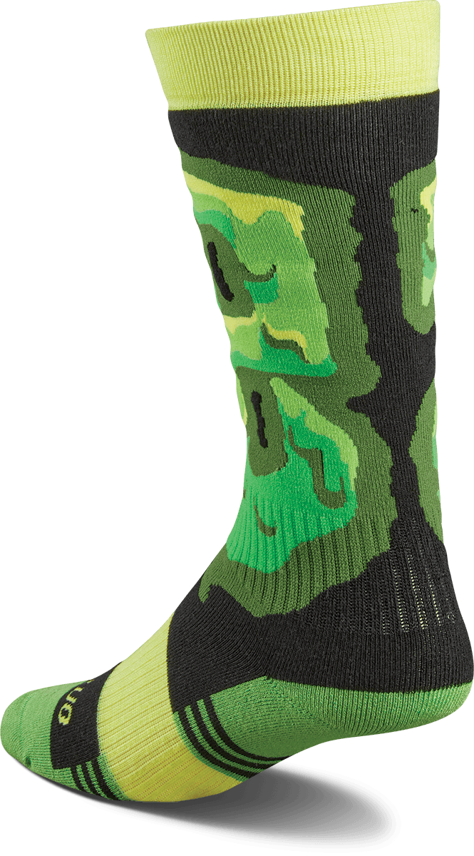 YOUTH DOUBLE SOCK Specialty Sock ThirtyTwo BLACK/GREEN / ONE SIZE Snowboard gear boots and bindings 8340000014 194691555243
