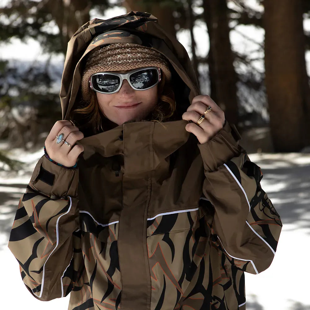 Corduroy Non-Insulated Jacket Brown/Camo | thirtytwo EU Non-Insulated Jacket ThirtyTwo Snowboard gear boots and bindings