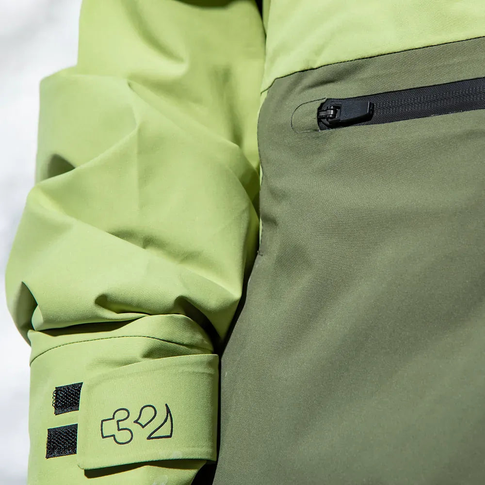 TM Recycled Patch x Grenier Jacket Moss | thirtytwo EU Non-Insulated Jacket ThirtyTwo Snowboard gear boots and bindings