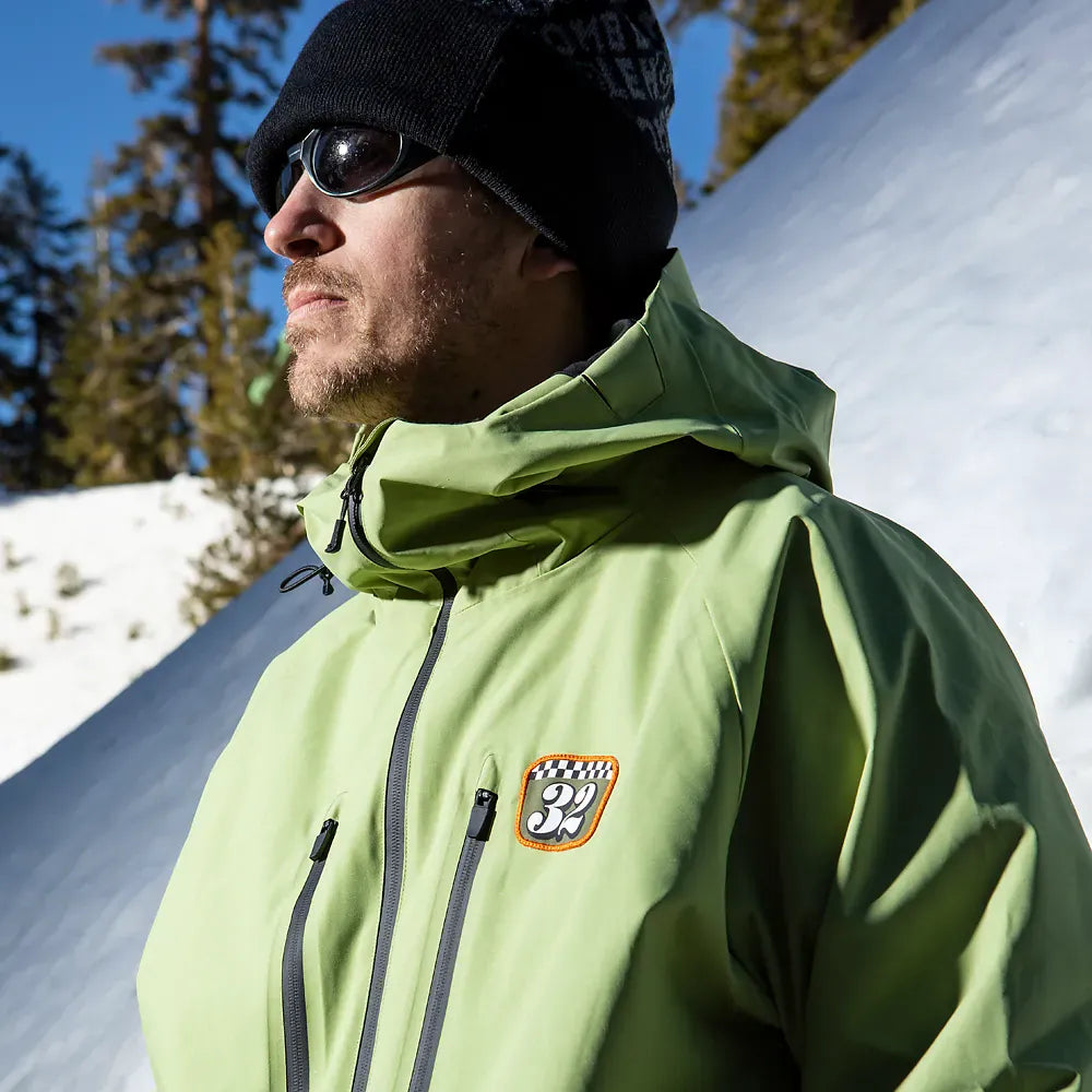 TM Recycled Patch x Grenier Jacket Moss | thirtytwo EU Non-Insulated Jacket ThirtyTwo Snowboard gear boots and bindings