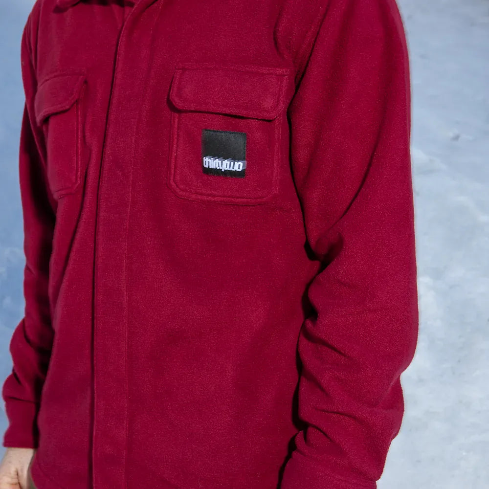 Rest Stop x Hansen Shirt Novelty Fleece Brick | thirtytwo EU Novelty Fleece ThirtyTwo Snowboard gear boots and bindings