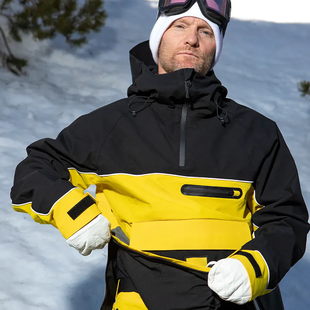 Light x Walker Anorak Jacket Black/Yellow | thirtytwo EU Non-Insulated Jacket ThirtyTwo Snowboard gear boots and bindings