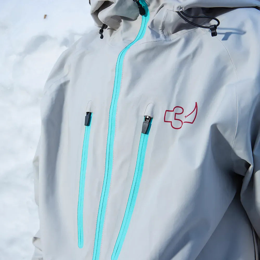 TM Recycled x Fava Jacket Cement | thirtytwo EU Non-Insulated Jacket ThirtyTwo Snowboard gear boots and bindings