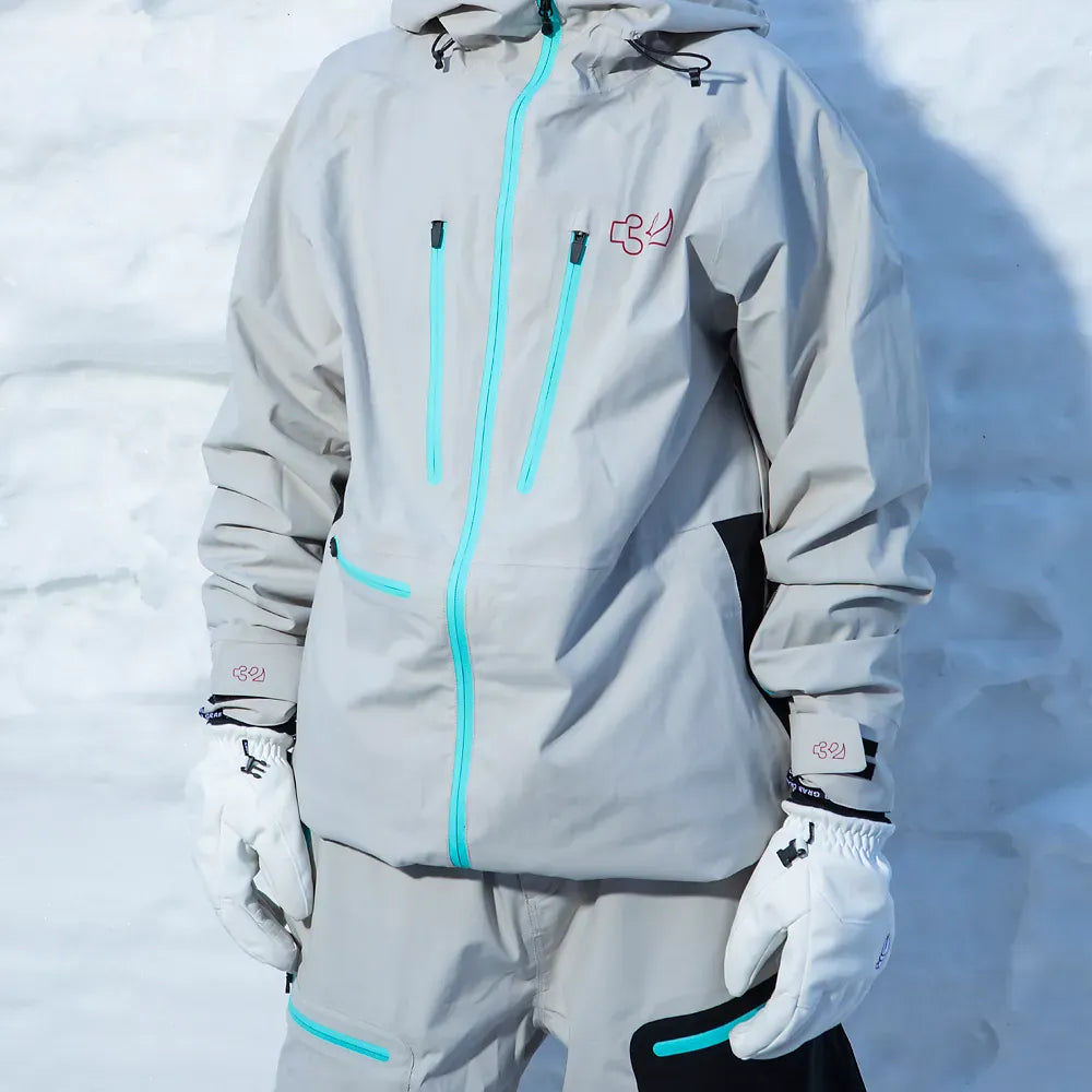 TM Recycled x Fava Jacket Cement | thirtytwo EU Non-Insulated Jacket ThirtyTwo Snowboard gear boots and bindings