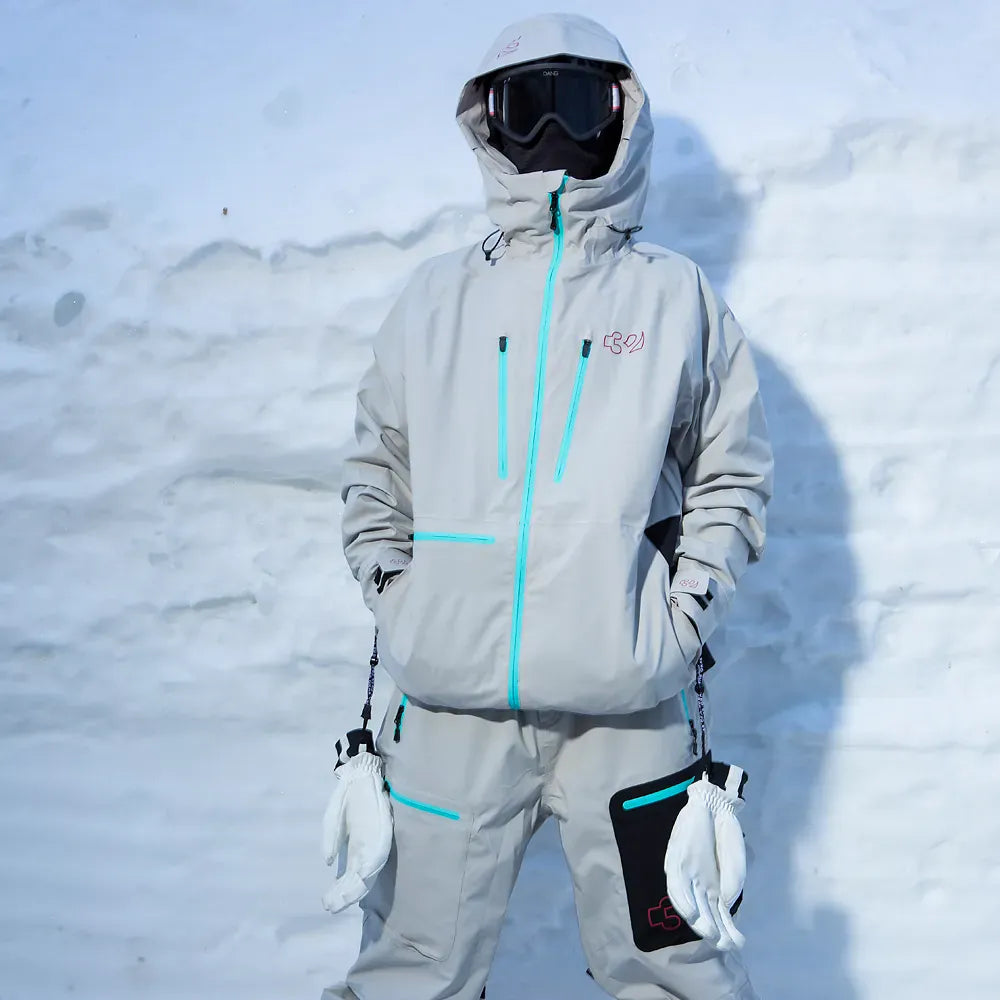 TM Recycled x Fava Jacket Cement | thirtytwo EU Non-Insulated Jacket ThirtyTwo Snowboard gear boots and bindings