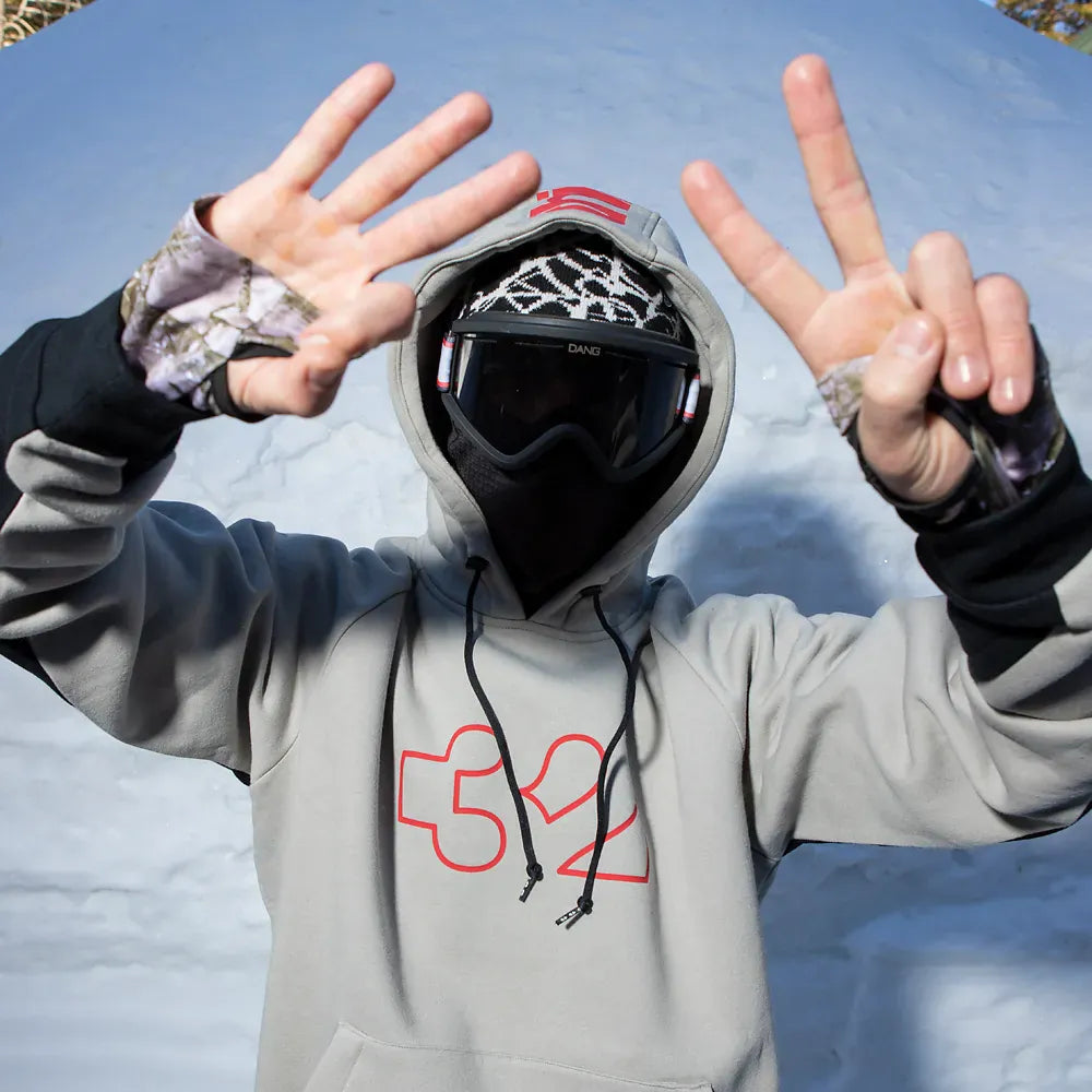 Team Tech x Fava Pullover Fleece Cement | thirtytwo EU Screen Hooded Fleece ThirtyTwo Snowboard gear boots and bindings