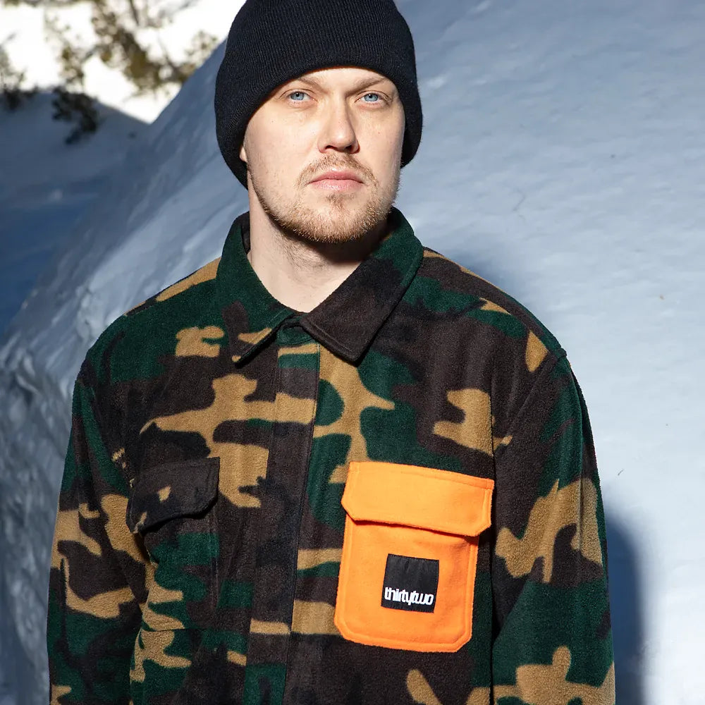 Rest Stop x Fava Shirt Novelty Fleece Forrest | thirtytwo EU Novelty Fleece ThirtyTwo Snowboard gear boots and bindings