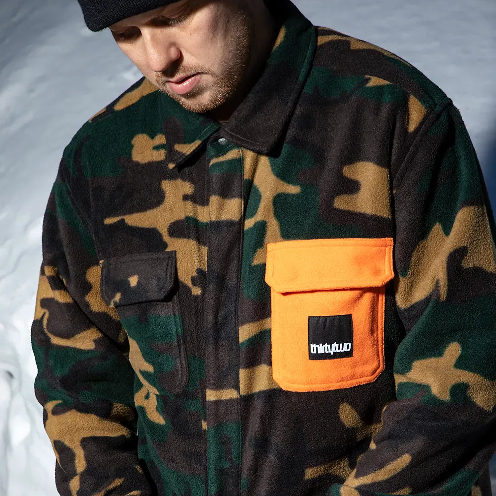 Rest Stop x Fava Shirt Novelty Fleece Forrest | thirtytwo EU Novelty Fleece ThirtyTwo Snowboard gear boots and bindings
