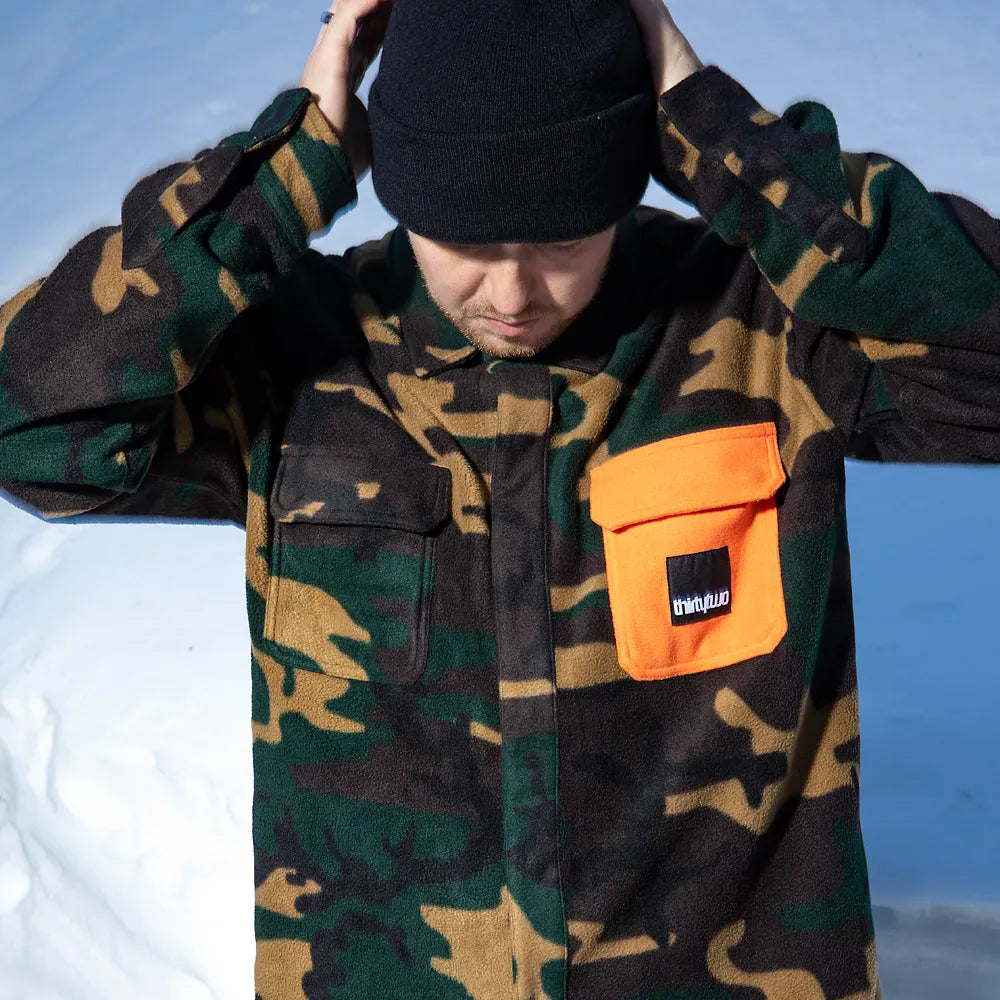 Rest Stop x Fava Shirt Novelty Fleece Forrest | thirtytwo EU Novelty Fleece ThirtyTwo Snowboard gear boots and bindings