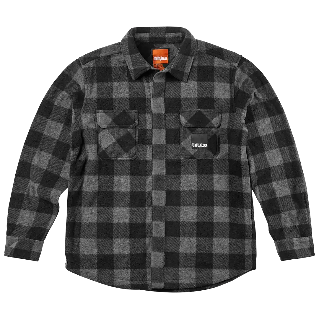 Rest Stop Shirt Novelty Fleece Charcoal | thirtytwo EU Novelty Fleece ThirtyTwo Snowboard gear boots and bindings