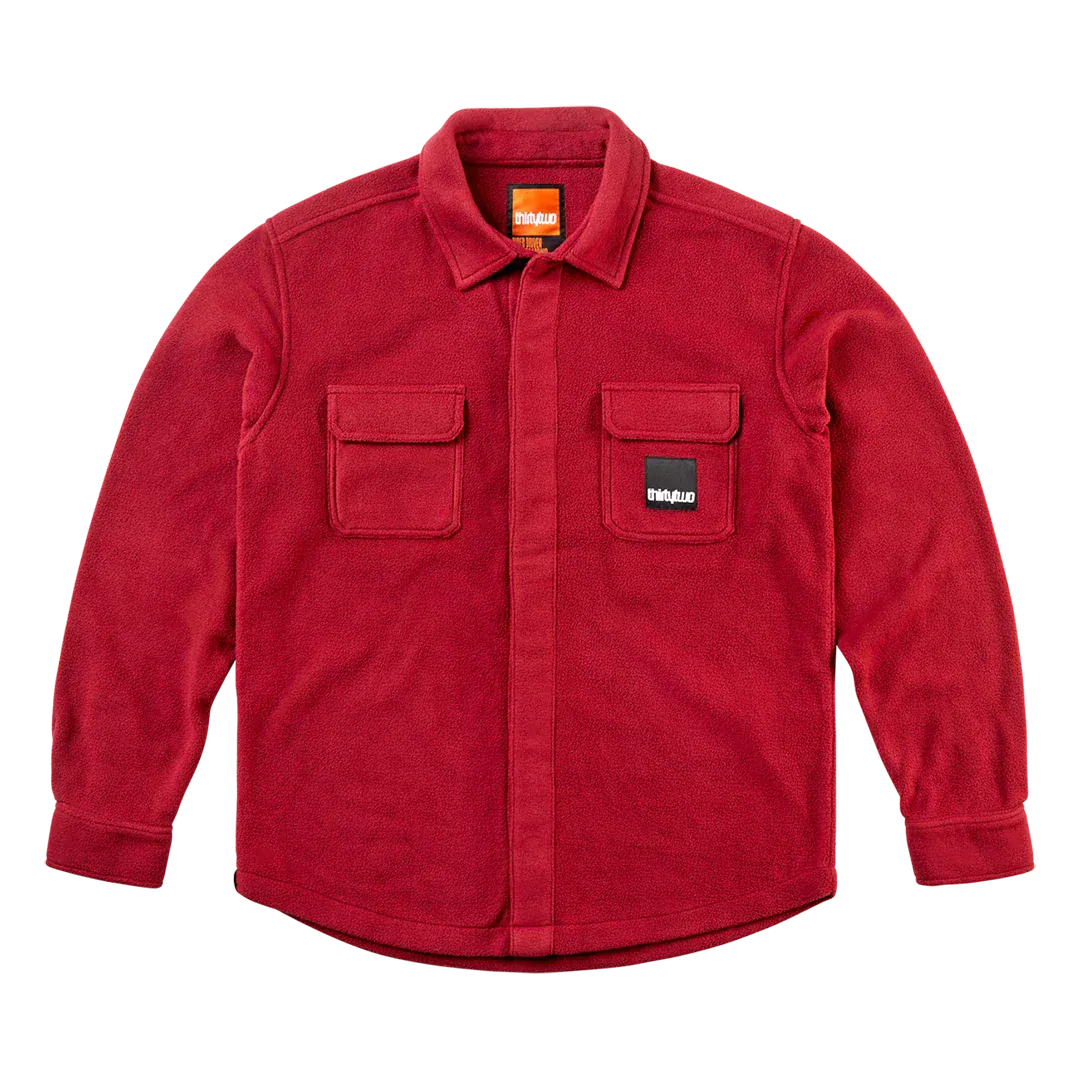 Rest Stop x Hansen Shirt Novelty Fleece Brick | thirtytwo EU Novelty Fleece ThirtyTwo Snowboard gear boots and bindings