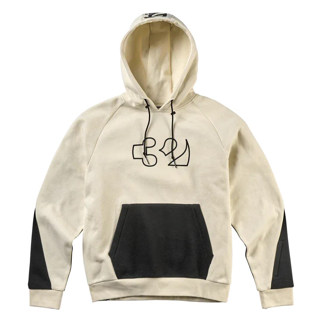 Team Tech x Visintainer Hoodie Off White | thirtytwo EU Screen Hooded Fleece ThirtyTwo Snowboard gear boots and bindings