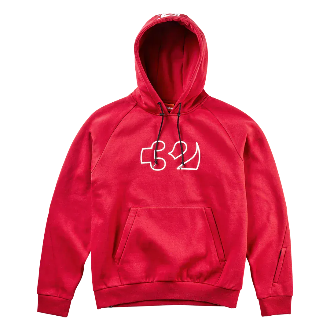 Team Tech x Hansen Screen Hooded Fleece Brick | thirtytwo EU Screen Hooded Fleece ThirtyTwo Snowboard gear boots and bindings