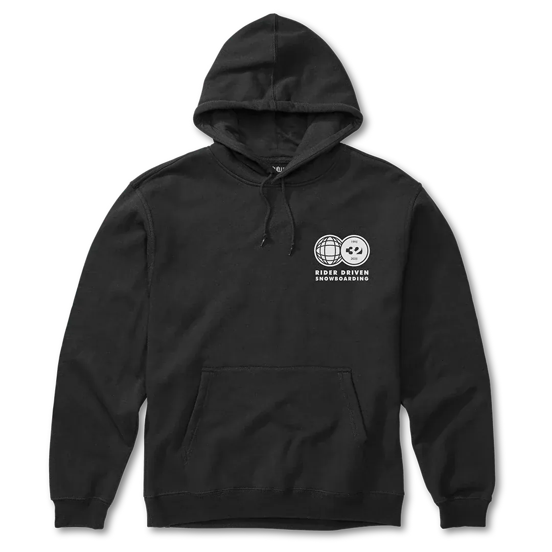 30 Year Pullover Screen Hooded Fleece Black | thirtytwo EU Screen Hooded Fleece ThirtyTwo Snowboard gear boots and bindings