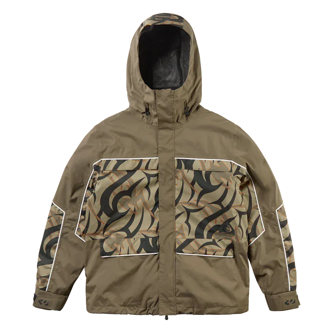Corduroy Non-Insulated Jacket Brown/Camo | thirtytwo EU Non-Insulated Jacket ThirtyTwo Snowboard gear boots and bindings