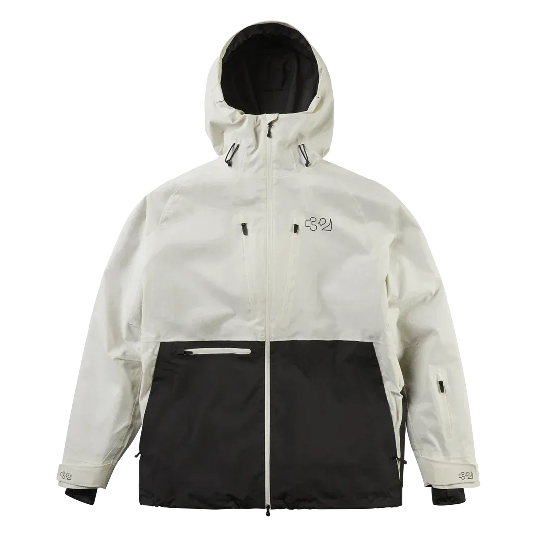 TM Recycled x Visintainer Jacket Off White | thirtytwo EU Non-Insulated Jacket ThirtyTwo Snowboard gear boots and bindings