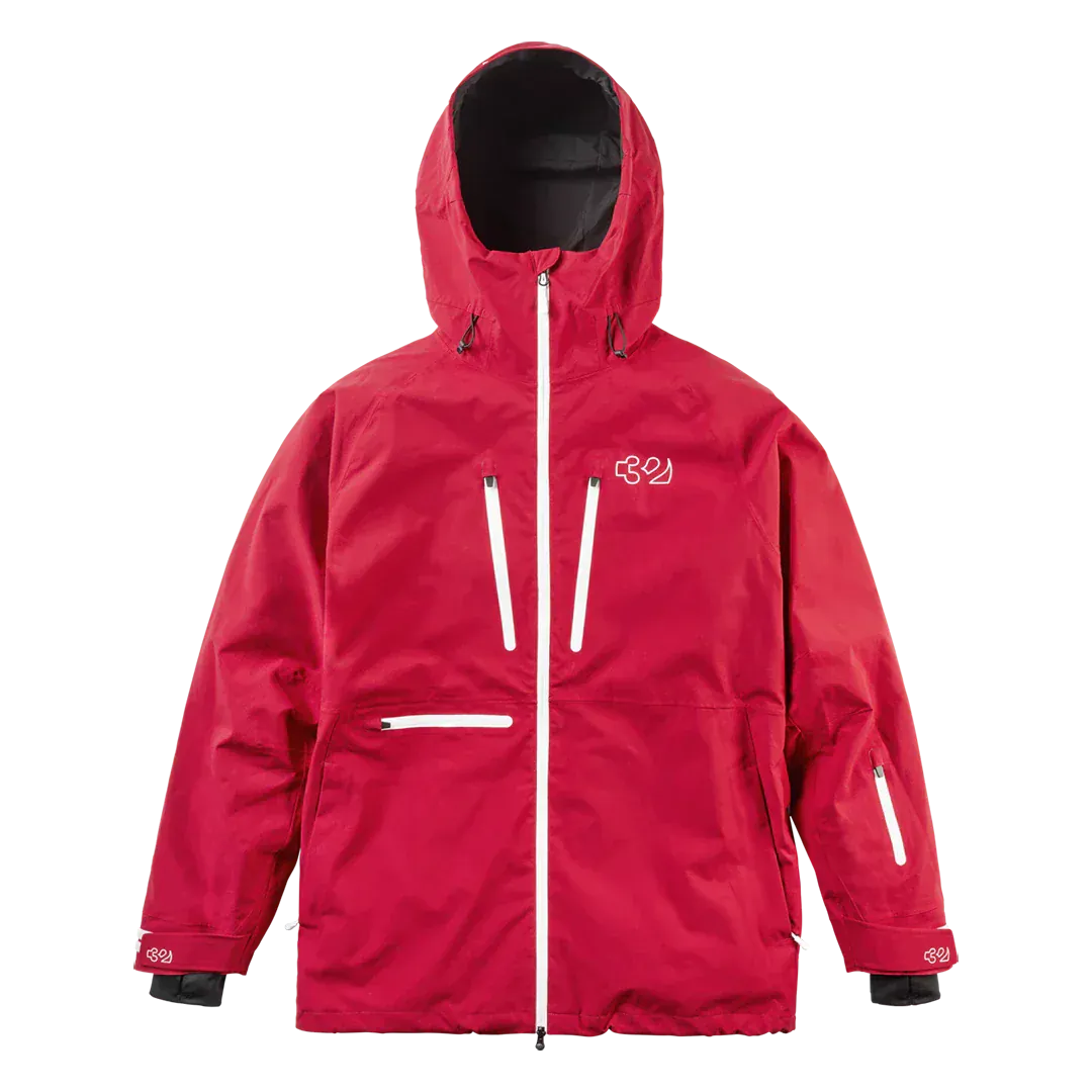 TM Recycled x Hansen Uninsulated Jacket Brick | thirtytwo EU Non-Insulated Jacket ThirtyTwo Snowboard gear boots and bindings