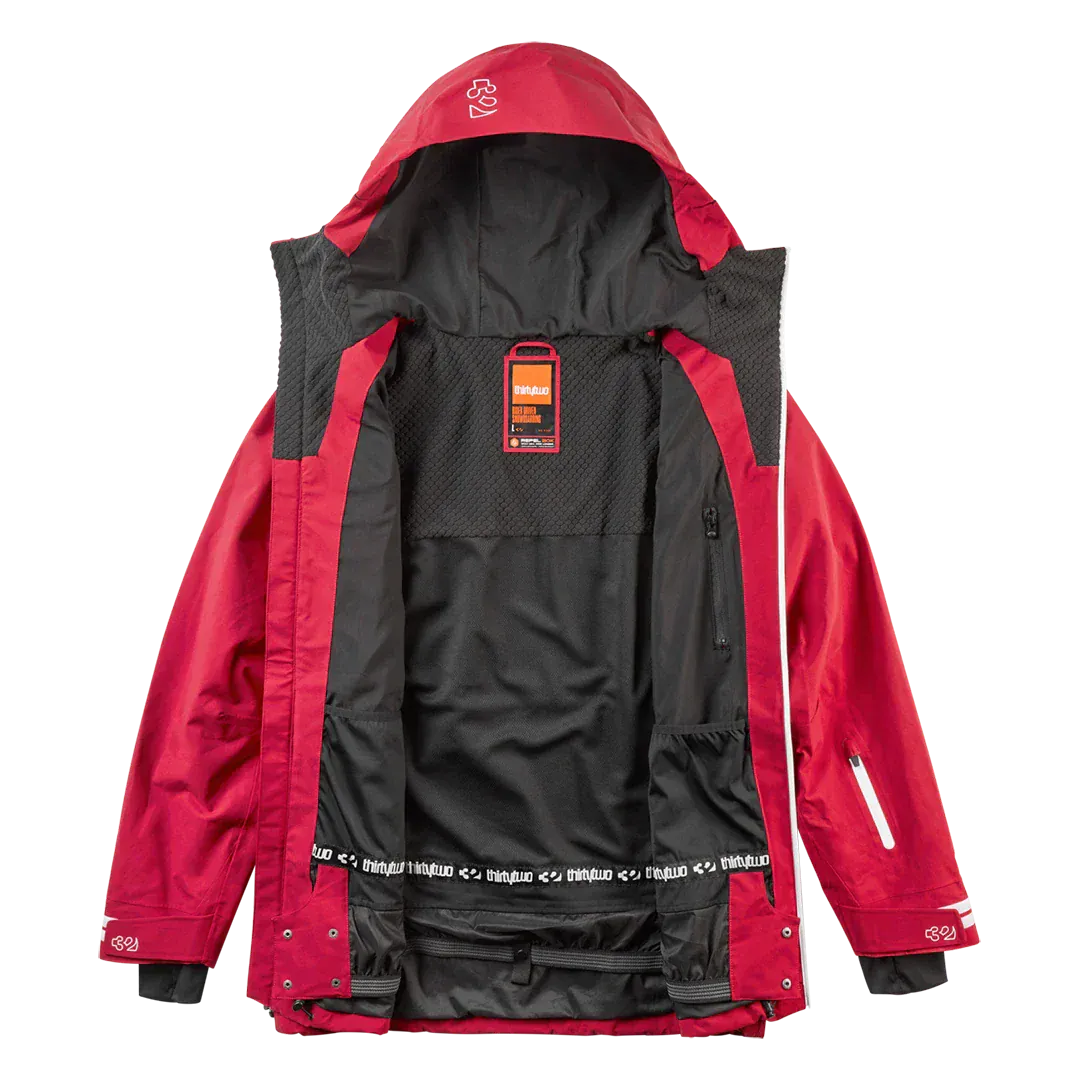 TM Recycled x Hansen Uninsulated Jacket Brick | thirtytwo EU Non-Insulated Jacket ThirtyTwo Snowboard gear boots and bindings