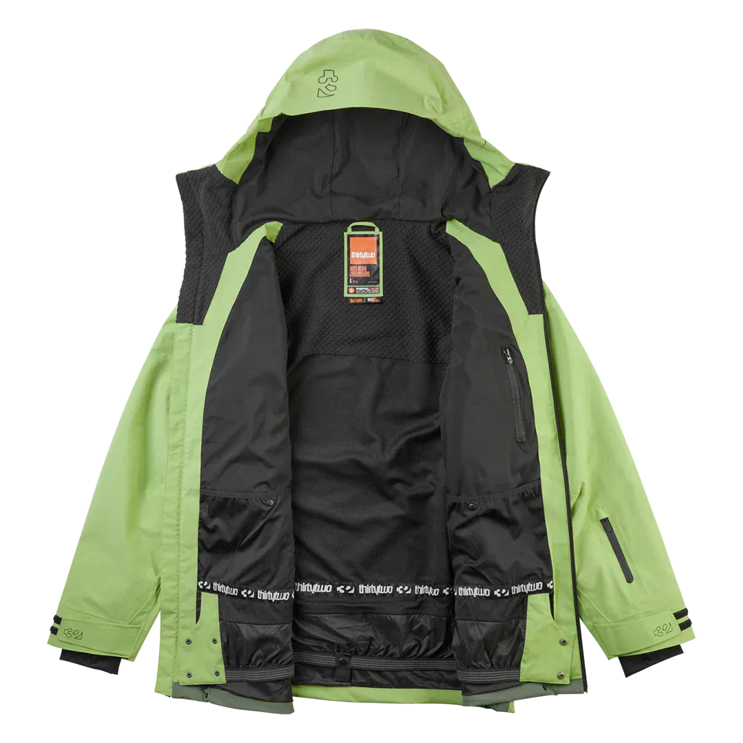 TM Recycled Patch x Grenier Jacket Moss | thirtytwo EU Non-Insulated Jacket ThirtyTwo Snowboard gear boots and bindings