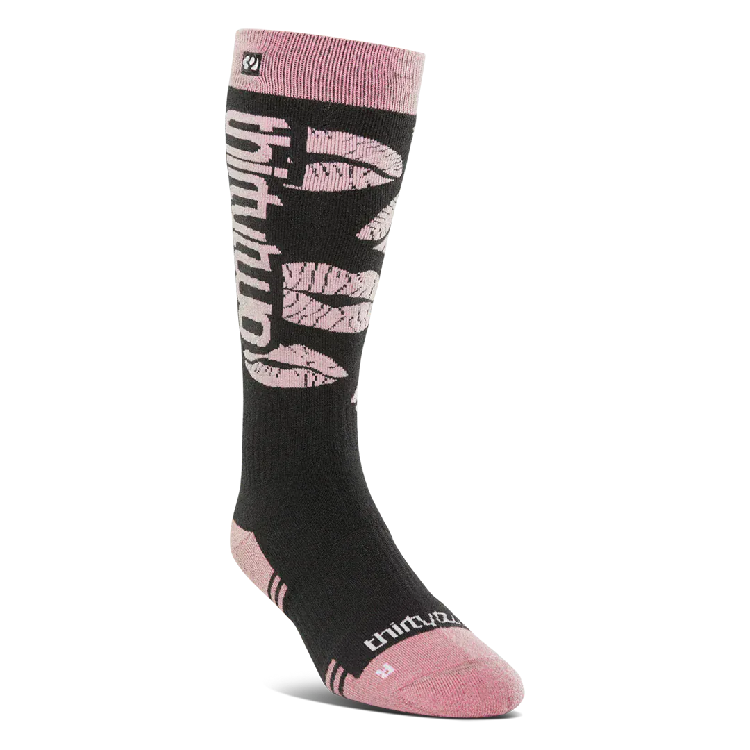 Women's Merino Specialty Sock Black/Pink | thirtytwo EU Specialty Sock ThirtyTwo Snowboard gear boots and bindings