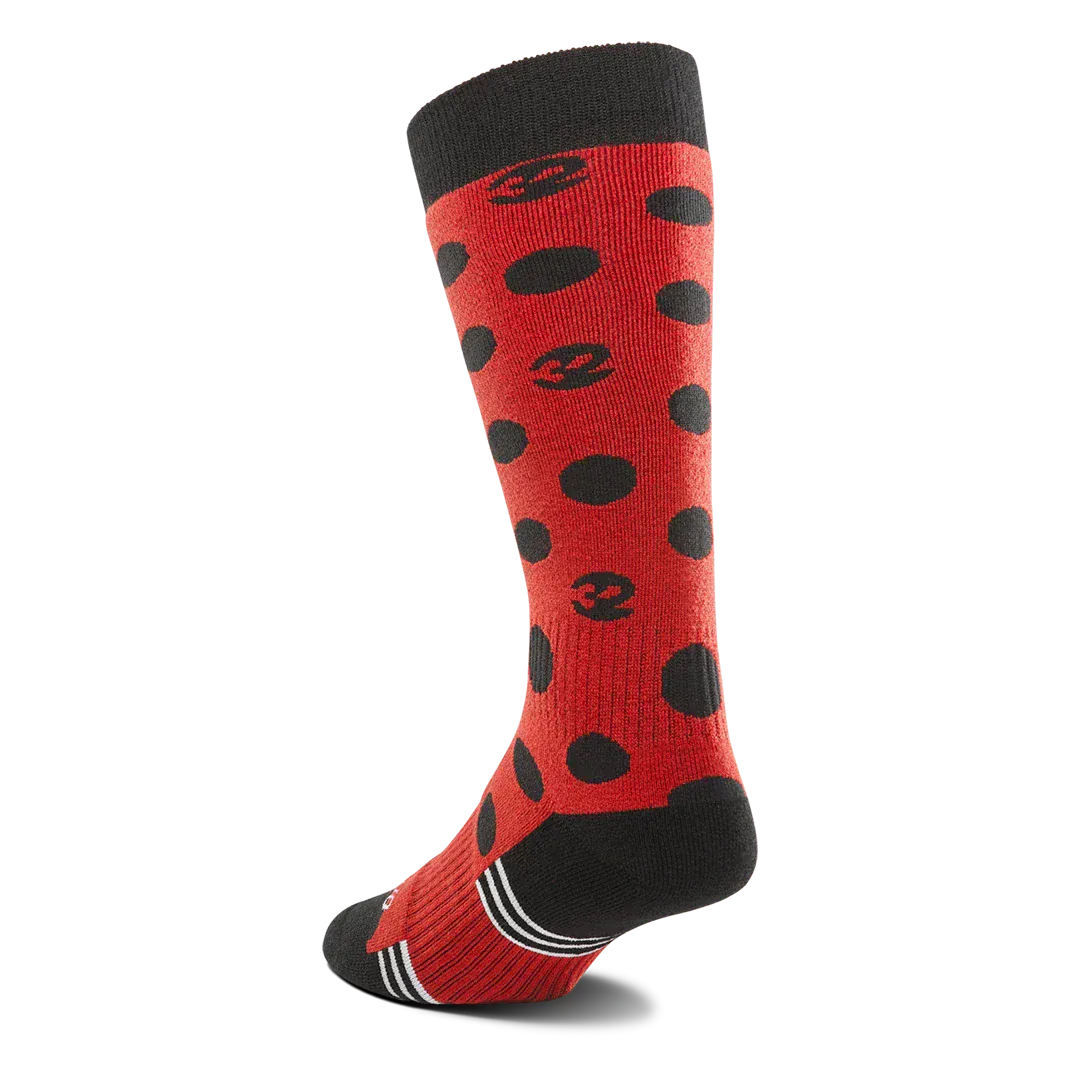 Women's Merino Specialty Sock Red/Black | thirtytwo EU Specialty Sock ThirtyTwo Snowboard gear boots and bindings