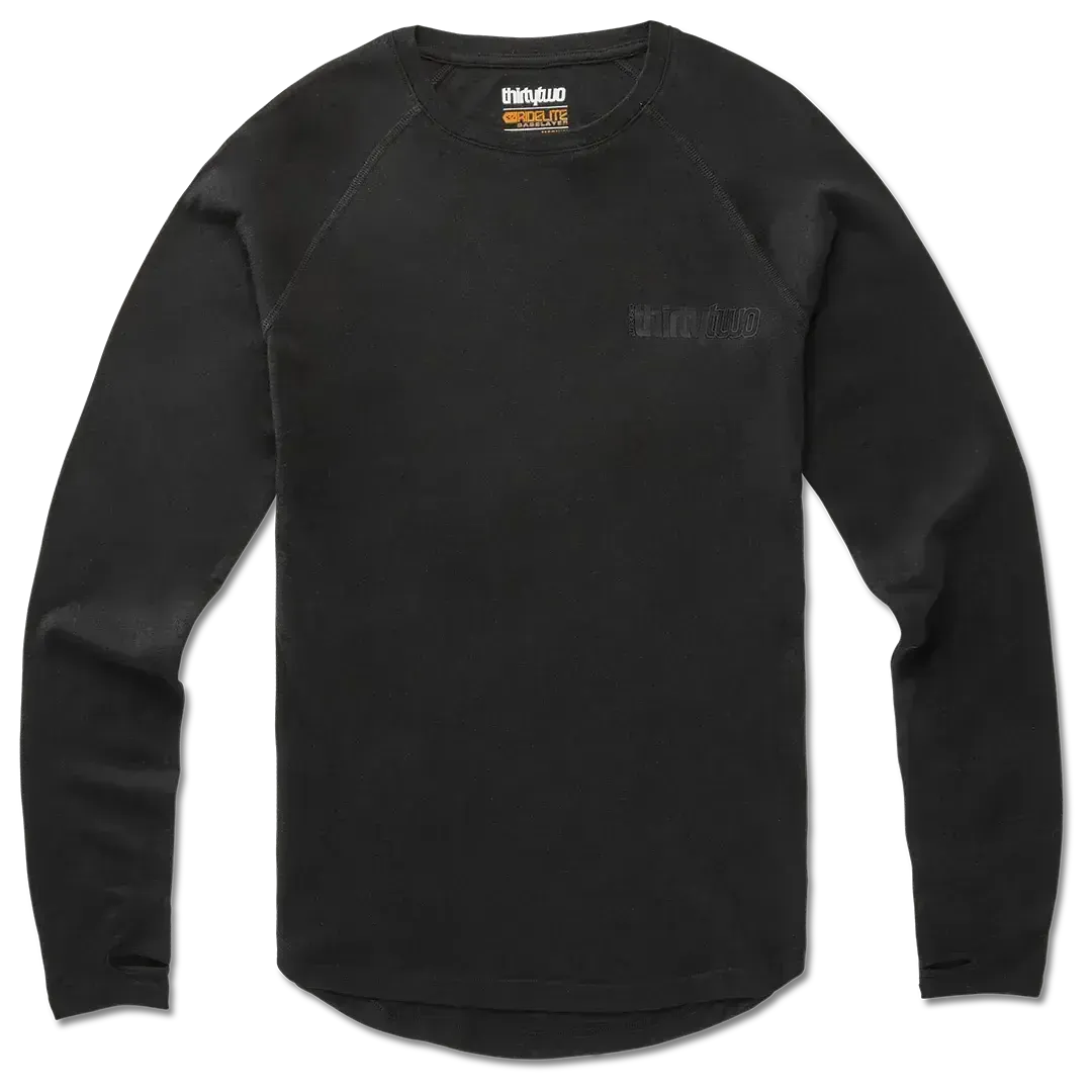 Ridelite Merino L/S Shirt Apparel Technical Thirtytwo BLACK/BLACK / S Snowboard gear boots and bindings T.26.TEM.RMS.BK.2S.1 7630949136015