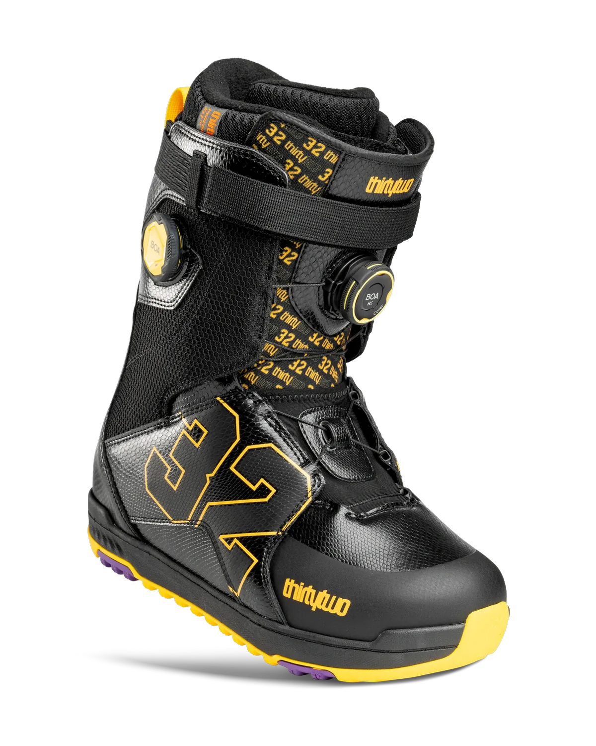 Lashed Xlt Db Boots Thirtytwo Black / Yellow / 7 Snowboard gear boots and bindings T.27.BTM.LXD.974.070.1 7630680897862