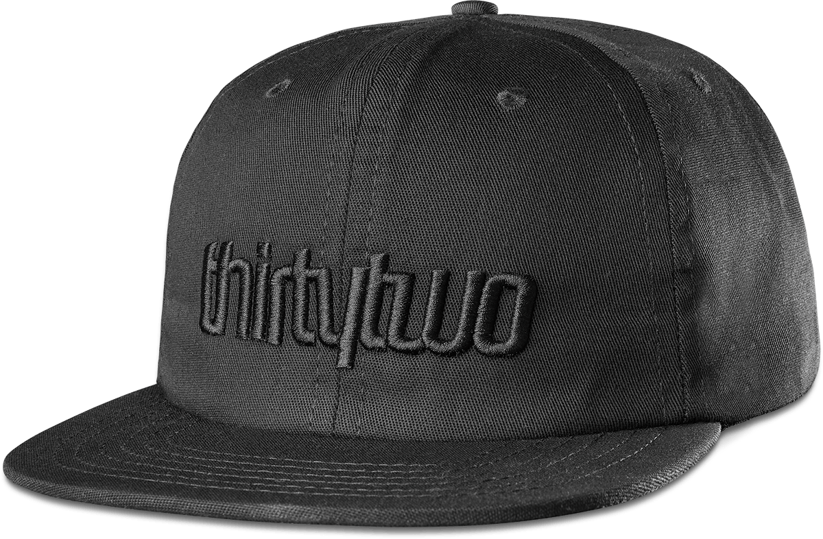 DOUBLE SNAPBACK Custom Hat ThirtyTwo BLACK / ONE SIZE Snowboard gear boots and bindings 8140000753 194691446336