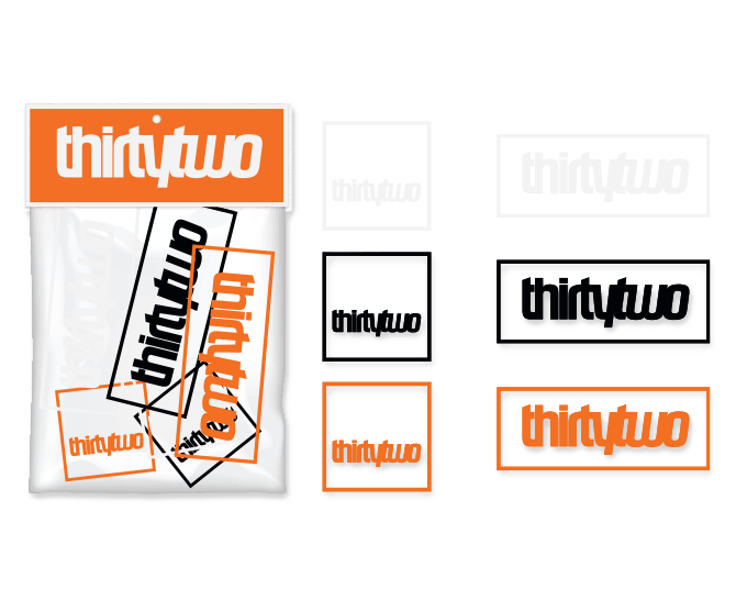 32 BOARD STICKER PACK Other ThirtyTwo NO COLOR / NO SIZE Snowboard gear boots and bindings 8670000172 194691037381